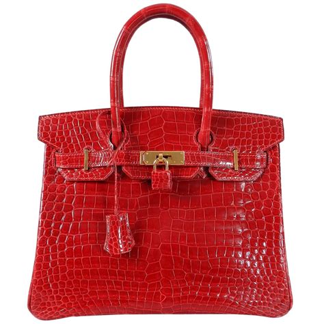 red Hermes birkin bag